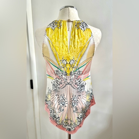 Cache Gold and Pink Asymmetrical Sleeveless Tank Top - Picture 5 of 7